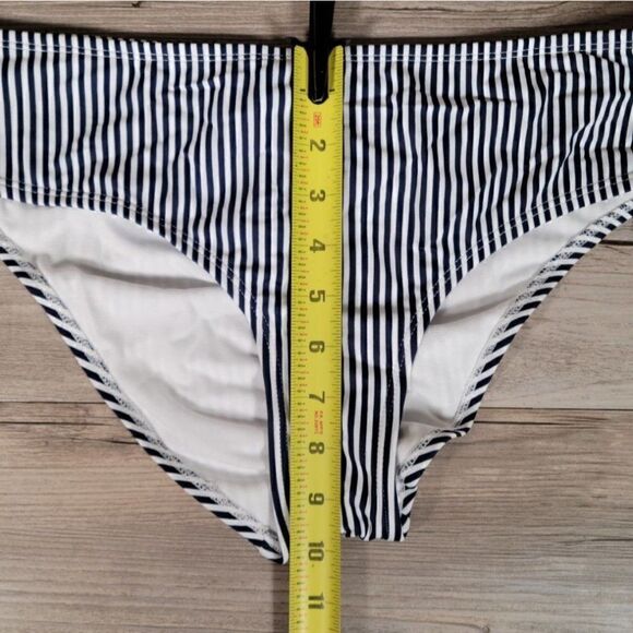 Xhilaration Juniors' Blue Stripe Cheeky Bikini Bottom Sz XL - Picture 6 of 12